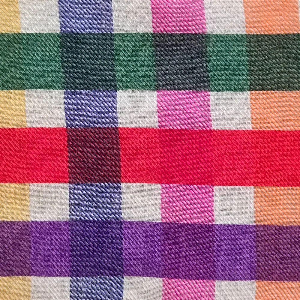 Gucci Multicolor Stripe Check Wool Shawl/Scarf - Picture 13 of 16